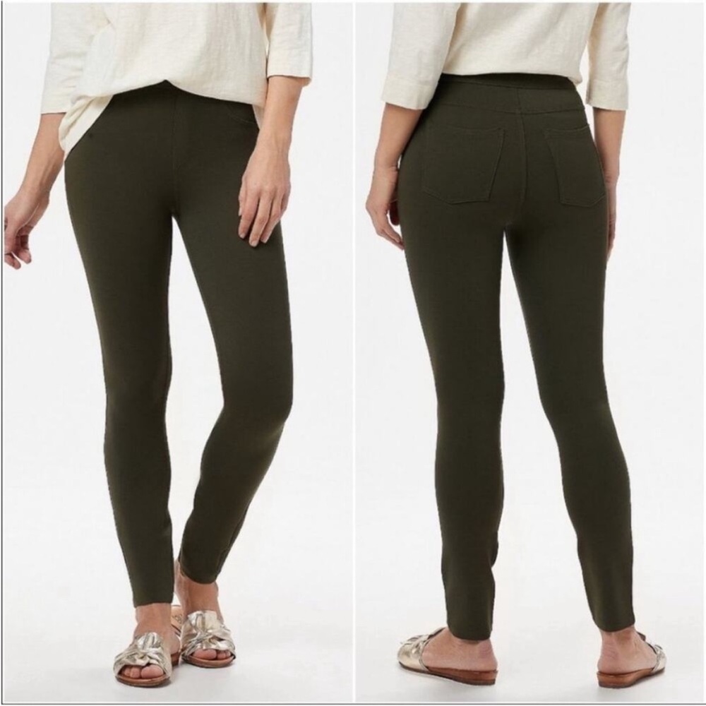 Spanx Womens Green Ponte Ankle Length Leggings Size Small Minimalist Work Career